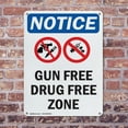 thumbnail image 4 of (2 Pack) Gun Free Drug Free Zone OSHA Notice Sign 12 Inch X 18 Inch Indoor / Outdoor Rust-Free Aluminum Metal Signs for Workplace, Workshop, and Construction Site, Made in the USA, 4 of 8