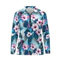 thumbnail image 3 of Garronmavis Zip Up Golf Shirt Women Long Sleeve Tennis Shirts Collar Golf Tennis Shirts Workout Athletic Tropical Golf Shirt for Women, Tropical Floral Leopard, Size M, 3 of 7