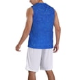 thumbnail image 2 of Sikiie Blue Glitter Basketball Jersey Reversible Men's Mesh Athletic Sports Shirts Training Practice S-4XLX-Large, 2 of 6