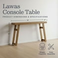 thumbnail image 4 of Alaterre Furniture Lawas Solid Wood Console Table - 56 Inch Modern Farmhouse Entryway Table (Oak), 4 of 6
