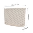 thumbnail image 2 of Unique Bargains 1 Pc convenient Rectangle Flat Dots Makeup Bag for Travel Large Khaki Gray Polyester, 2 of 6