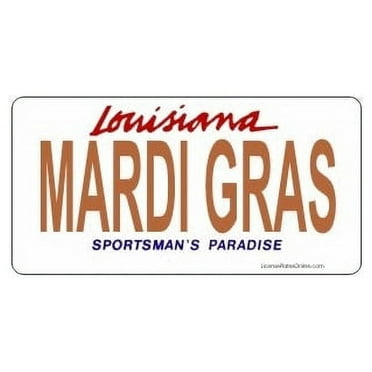 Design It Yourself Louisiana State Bicycle Plate. Free Personalization on Plate