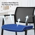 thumbnail image 4 of Stackable Office Guest Chair with Armrests, Mesh Back & Padded Seat, Metal Frame for Home, Reception and Conference Rooms, Black, 4 of 9