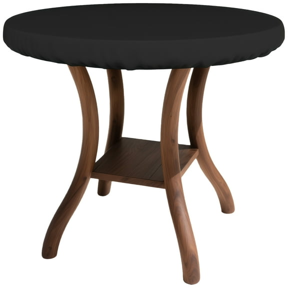 Round Table Cover Outdoor Waterproof, 42 Inch Round Outdoor Table Cover 210D Oxford with Silver Coating, Heavy Duty Sunlight Resistant Patio Table Cover Round for Outdoor Furniture