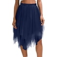 thumbnail image 3 of HAJWOH Women's Tulle Skirts High Low Layered Puffy Fairy Skirts Midi Length Irregular Tutu Skirt, 3 of 4
