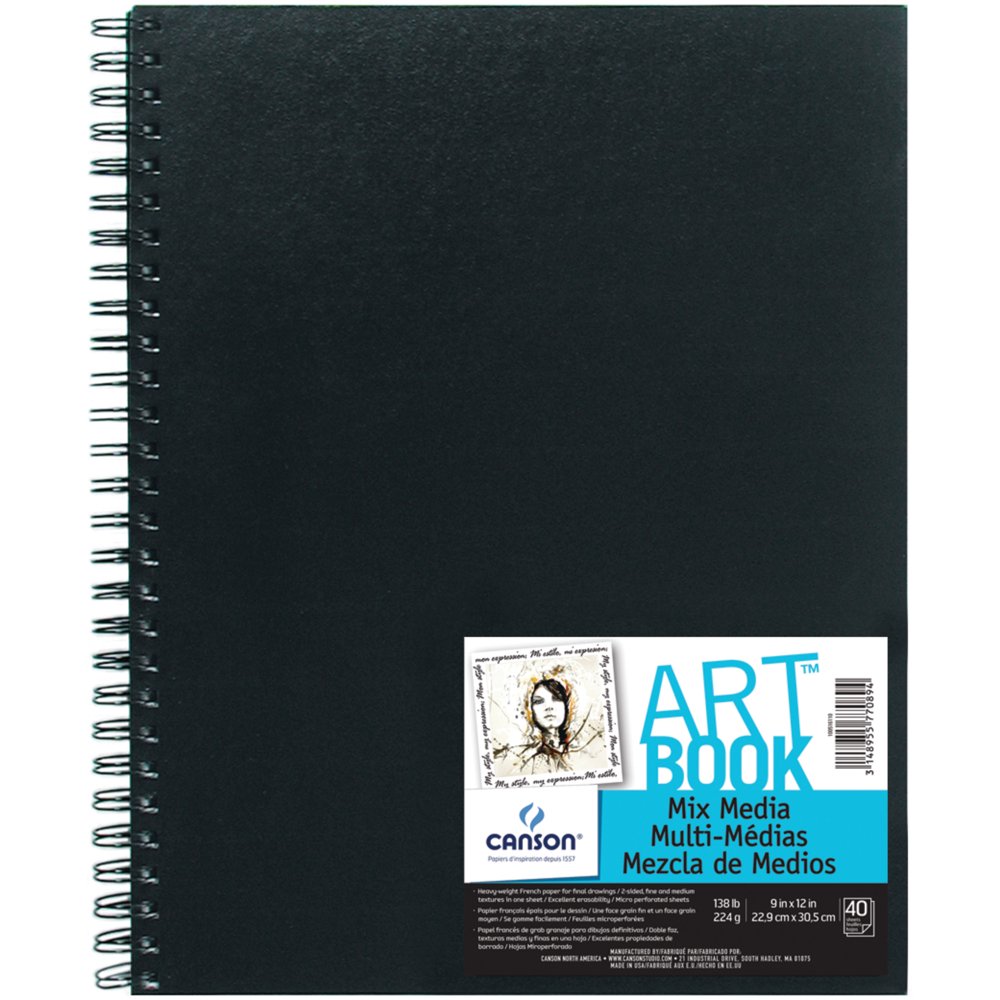 Canson Mixed Media Art Book, 9in x 12in, 40/Sheets