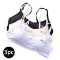 thumbnail image 2 of ibuvkizy Bras for Women Sports Bra Comfortable Breathable,Push up Wireless Bra,3pc Kids Girls Underwear Bra Children Underclothes Undies Clothes,Women Bras Plus Size, 2 of 3