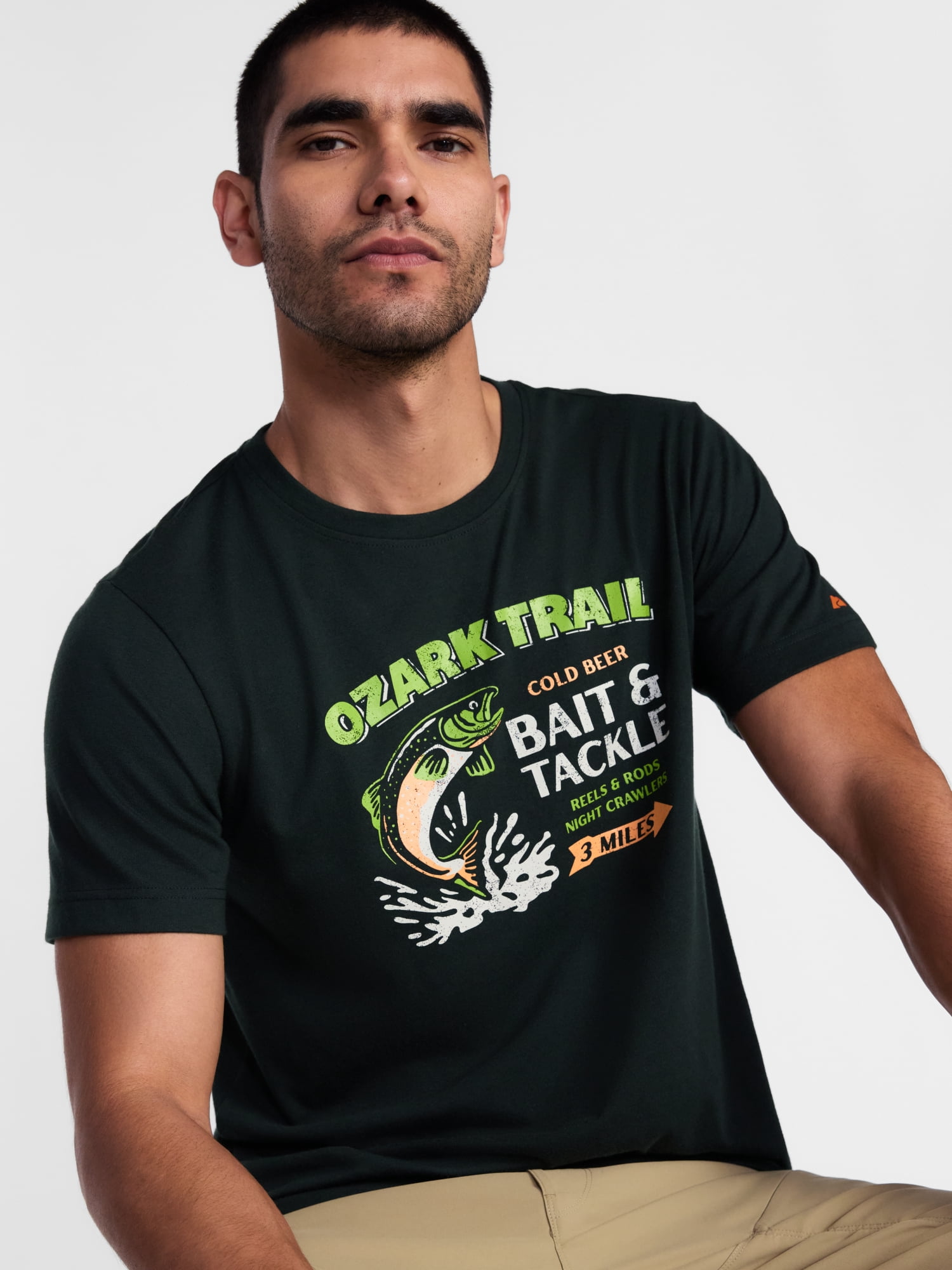 Ozark Trail Men's Active Graphic Tee with Short Sleeves, Sizes S-3XL