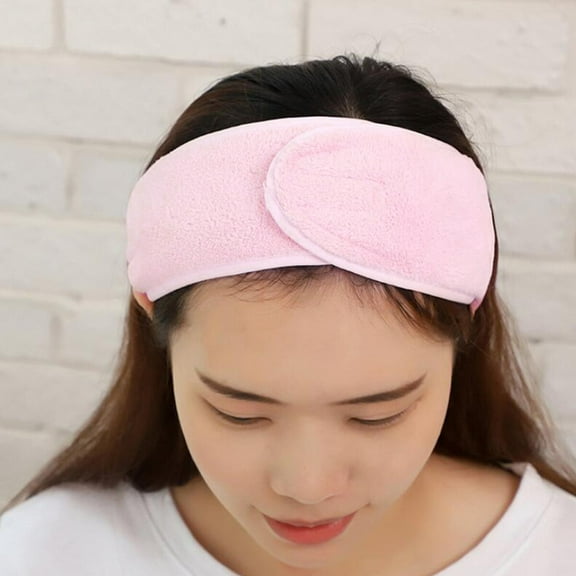 Yardwe Facial Towel Headband Cloth Pink 1Pack for Women