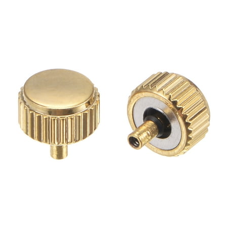 

Uxcell 2Pack 5.5x5.5mm Watch Crown Parts Stainless Steel Flat Head Long Stem Watch Crown 2mm ID Gold Tone