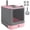 Gray Pink, variant on Enclosed Cat Litter Box with Drawer and Scoop, Covered Cat Litter Pan for Small Medium Large Cats, Odor Control Kitty Toilet, Pink and Grey