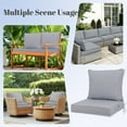 thumbnail image 6 of Outdoor Deep Seat Cushions Set, 24x24x4.3 inch, Fade Resistant, Waterproof Patio Chair Cushion with Backrest(light gray), 6 of 7