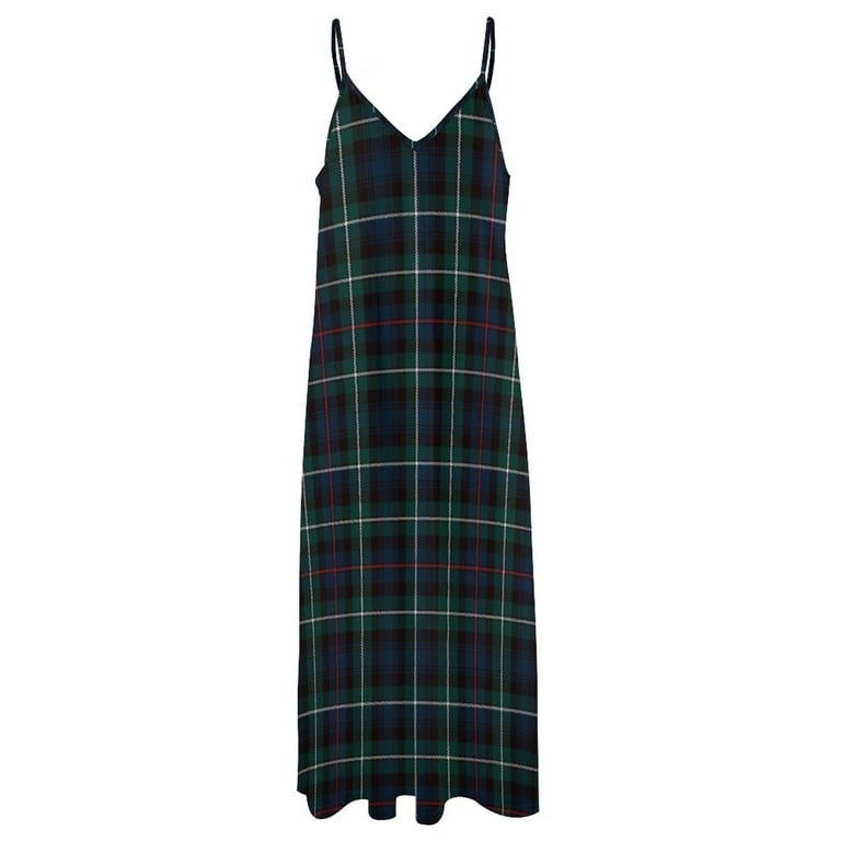 tartan Mackenzie outlander Sleeveless Dress women's evening dresses Dress  women prom dresses - Walmart.com