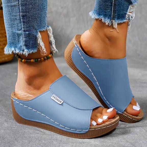 Dressy Sandals Women Sandals Women Dressy Summer Wedge Sandals Women - Dressy Casual Slip On Sandals, Comfortable Lightweight Shoes