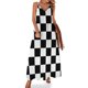 thumbnail image 1 of Vestido sin mangas con cuadros en blanco y negro de Mod Vestidos de mujer Vestido de dama de honor mujer ropa de mujer verano novedades, 1 of 7
