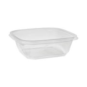 Pactiv EarthChoice Square Recycled Bowl, 32 oz, 7 x 7 x 2, Clear, Plastic, 300/Carton