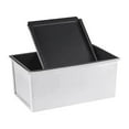 thumbnail image 1 of Loaf Pan with Lid, Dough Capacity Rectangular Bread Pan, Non-Stick Long Bread Pans for Homemade Bread,Pullman Loaf Pan,1 * Loaf Pan,Silver, 1 of 6