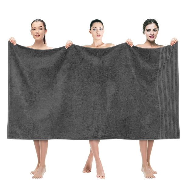 Toalla de baño American Soft Linen 100% algodón 35x70 cm gris oscuro