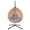 E-Black, Brown, Gray, variant on Hanging Egg Chair with Stand, Black Gray Folding HDPE Wicker Swing Chair with Cushion Headrest for Balcony Bedroom Garden