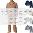 thumbnail image 4 of LWFFDAW Mens Fleece Pajamas Set Flannel Long Sleeve Collar Button Up Sleepwear and Elastic Waist Bottoms Winter Thick Warm Homewear Pjs Sets for Men, 4 of 10