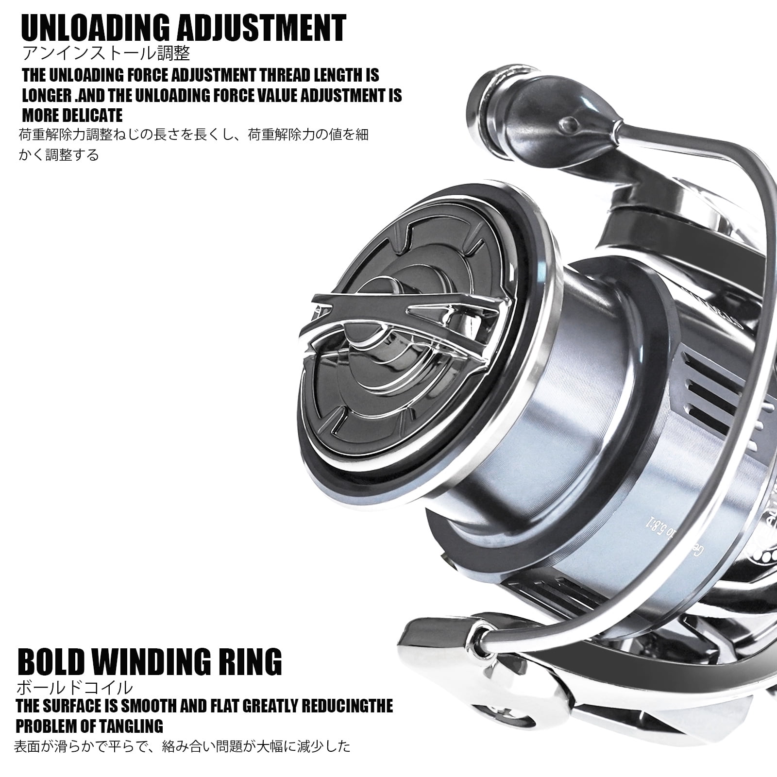 Fishing Reel Spinning Coil Super Light 10+1BB Stainless Steel Bearing 5.8:1 Sea Saltwater Waterproof Tackle For Bass Pike