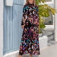 thumbnail image 3 of Glitter Beautiful Pink Fantasy Colorful Galaxy Pattern Long Dress dresses summer woman 2024 Dance dresses, 3 of 4
