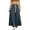 Dark Blue, variant on sicmoss Women's Blue Denim Maxi Skirt High Waist Paperbag Waist A-Line Flare Casual with Pockets