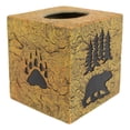 thumbnail image 6 of Rustic Western Black Bear Pine Trees Forest Silhouette Tissue Box Cover Holder, 6 of 10