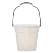 Casabella 4 Gallon Storage Bucket Caddy Bin w/ Handle for Cleaning, White