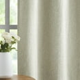 thumbnail image 3 of Exultantex Natural Blackout Linen Curtains 84 inch Long Thermal Insulated Noise Reducing Bedroom Drapes40"x84"x2,Beige, 3 of 6
