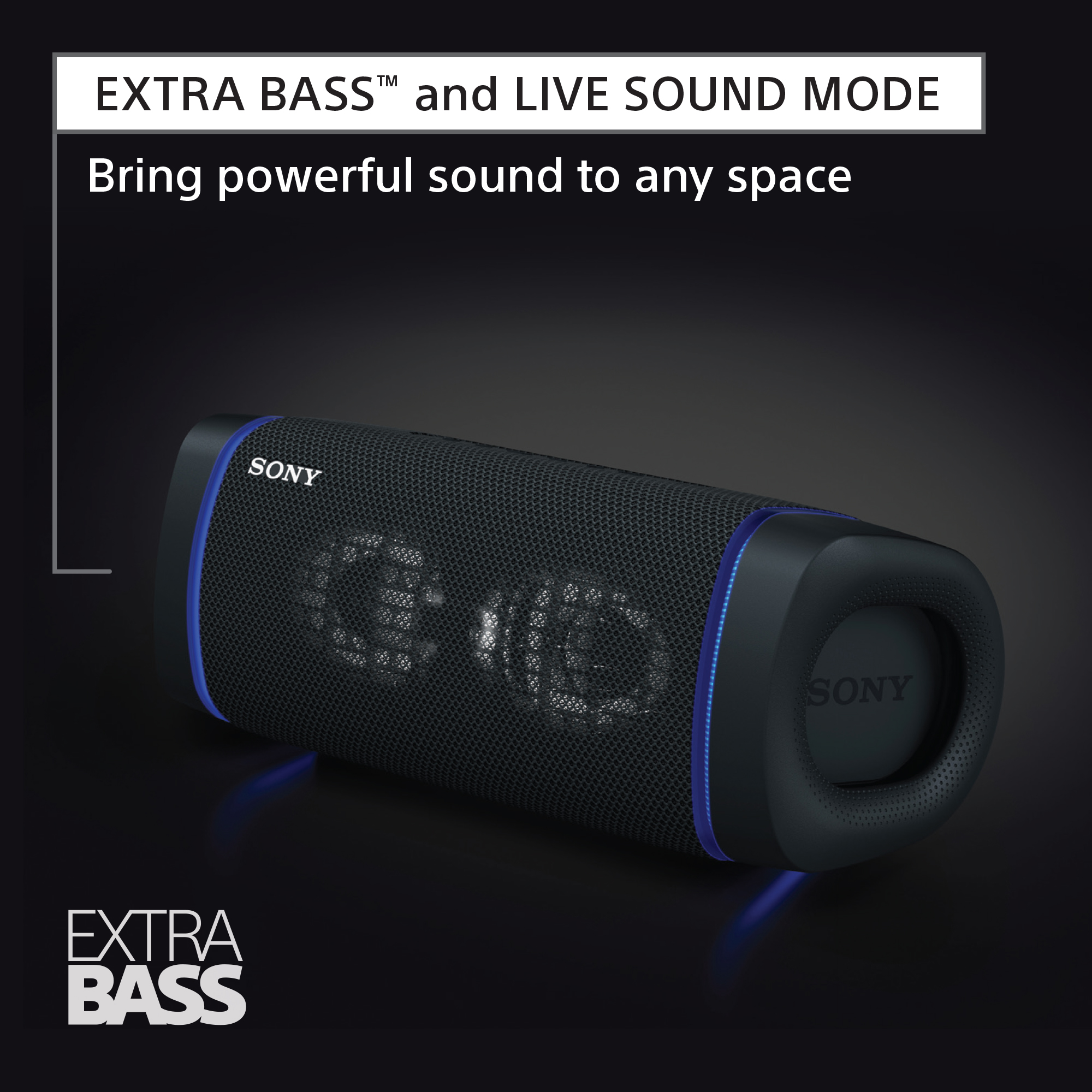 Sony SRSXB33 EXTRA BASS™ Wireless Portable BLUETOOTH® IP67 Waterproof Speaker - Blue - image 3 of 18