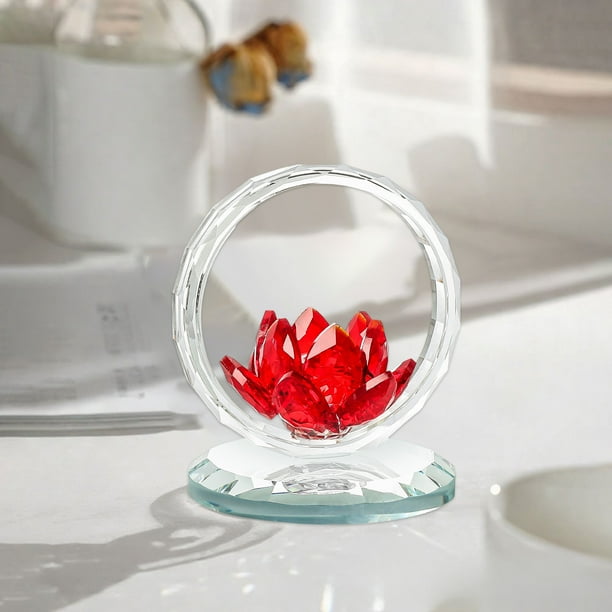 Adornos De Cristal 1 Adorno De Cristal Rojo Elegante Para Decoración De Interiores De Coche Y Hogar, Regalo De Cumpleaños, 7x6x6cm Rkxzt