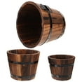 thumbnail image 6 of FONWILYO 3Pcs Vintage Wooden Flower Pot Planter for Decor 12X9X10in, 6 of 8