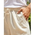 thumbnail image 5 of COOFANDY Men's Linen Shorts Classic Fit Summer Casual Beach Shorts Packs, 5 of 6