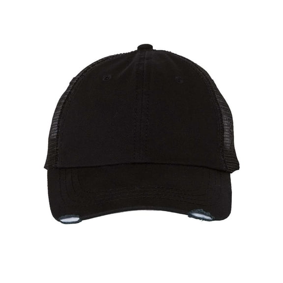 Mega Cap Organic Cotton/Mesh Cap - Black