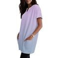 thumbnail image 5 of Duoif Women's Casual V Neck Short Sleeve Dress Loose Fit T Shirt Dress with Pockets Light Violet S, 5 of 9