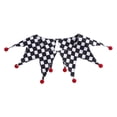thumbnail image 2 of Collares de payaso de Halloween, poliéster, accesorios de disfraz de bufón, festival, decorativos Blanco y negro, 2 of 9