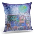 thumbnail image 1 of EREHome Blur Blue Abstract Snowfall White Beautiful Canvas Pillow Case Cushion Cover 18x18 Inches, 1 of 1