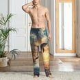 thumbnail image 2 of Logiee Sailing Dancing Dolphin Print Pajama Pants for Men,Men’s Pajama Bottoms,Mens PJ Pants with Pockets & Button Fly-Small, 2 of 6