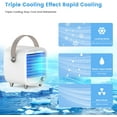 thumbnail image 2 of XUANYI Portable AC, Mini Portable Chill Well AC for Bedroom  Office Car Camping, Small Personal Air Conditioner Cooler Evaporative Air Cooler USB Power LED Light Low Noise, 2 of 7
