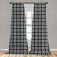 thumbnail image 5 of Ambesonne Pinwheel Curtains, Black and White Tile, Pair of 28"x63", Black and White, 5 of 5