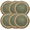 Style C#, variant on PLPPYFS Round Woven Placemats Set of 6 | Handmade Rattan Placemats for Holiday Wedding Home - Slip Heat Resistant Rattan Chargers for Dinner Plates, 15 inch