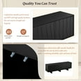 thumbnail image 6 of 70" Wood Grain TV Stand for TVs up to 75 Inch, Mid Century Modern Entertainment Center with Storage Cabinet and Wavy Door, Media TV Console for Living Room, Black, 6 of 7