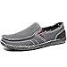 thumbnail image 3 of CASMAG Mocassins Classiques en Toile Confortables pour Hommes, Décontractés, Gris 9 m US, 3 of 4