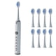 thumbnail image 1 of Cepillo de dientes eléctrico automático con sonido, juego de 8 piezas para adultos, blanqueador, para fiestas de estudiantes, hombres y mujeres, cepillo de dientes de cerdas suaves, recargable., 1 of 2