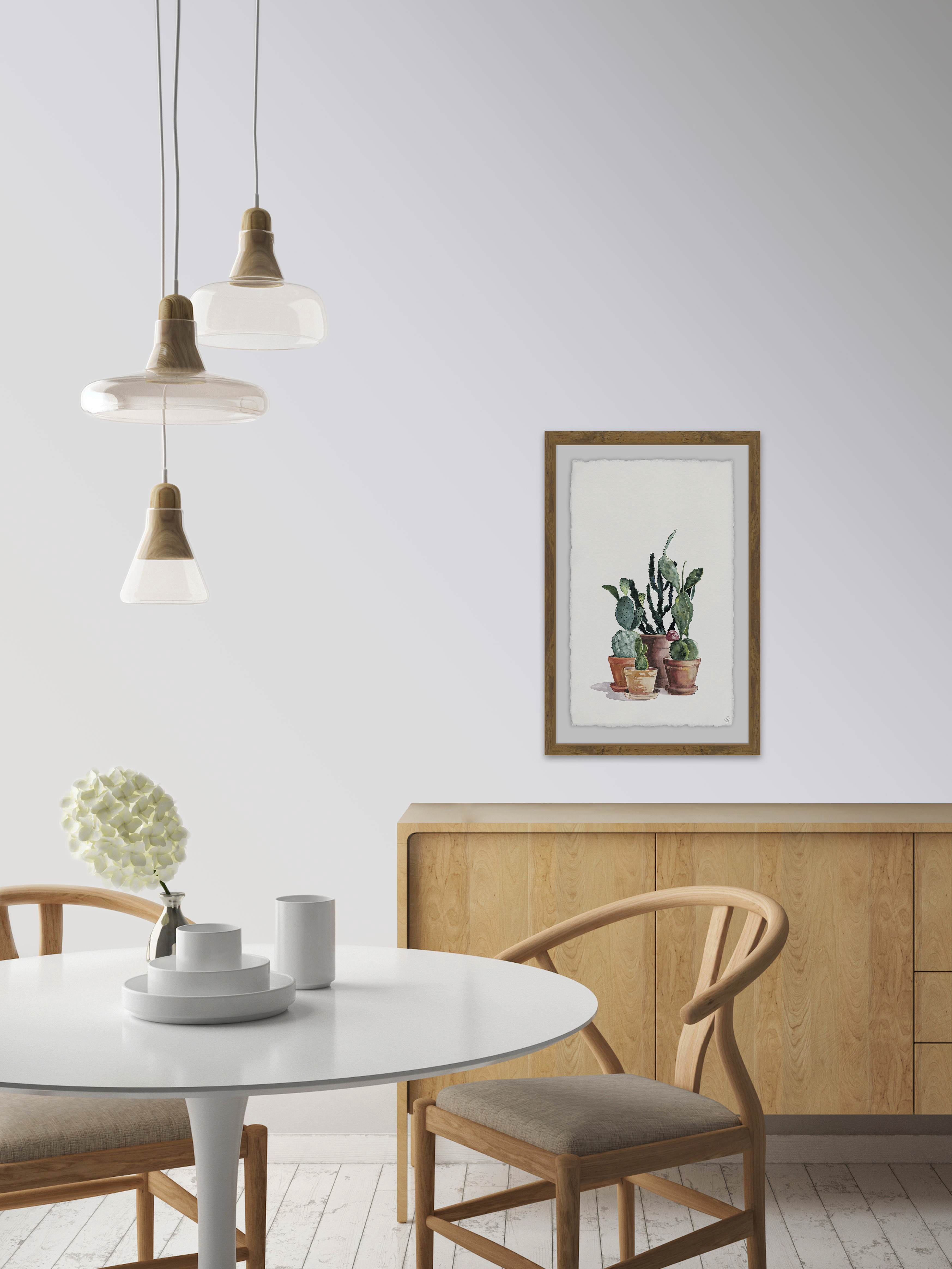 The Cacti Framed Painting Print