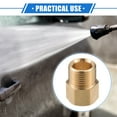 thumbnail image 2 of Unique Bargains Pressure Washer Connector Fitting M18x1.5 to G1/2" Male and Female Hose Adapter Accessories Brass, 2 of 6
