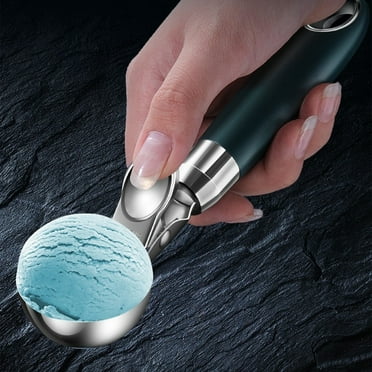Harlier Ice Cream Scoop, Large Cookie Scoop with Ergonomic Soft Grip Handle, Heavy Duty Multifunctional Baking Scooper for Sundaes, Cupcake, Dough, Protein Balls and Meatballs