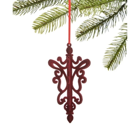 

Holiday Lane Burgundy And Blush Flocked Chandelier Christmas Ornament