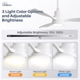 thumbnail image 7 of Sofucor 48" White Modern LED Ceiling Fan with Remote Control, 7 of 7